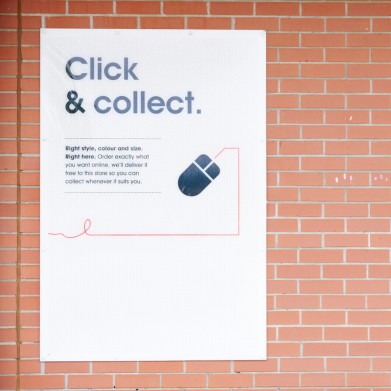Click&Collect Schild Abholung