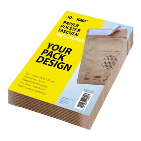 Customized Consumer Pack of Paper Padded Mailers