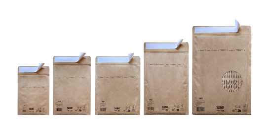 SUMO® Paper Padded Mailers stock sizes
